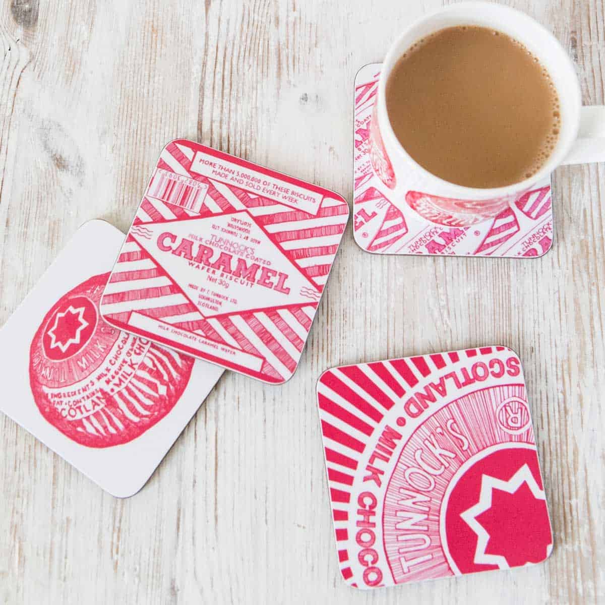 Tunnock's Caramel Wafer Wrapper Individual Coaster