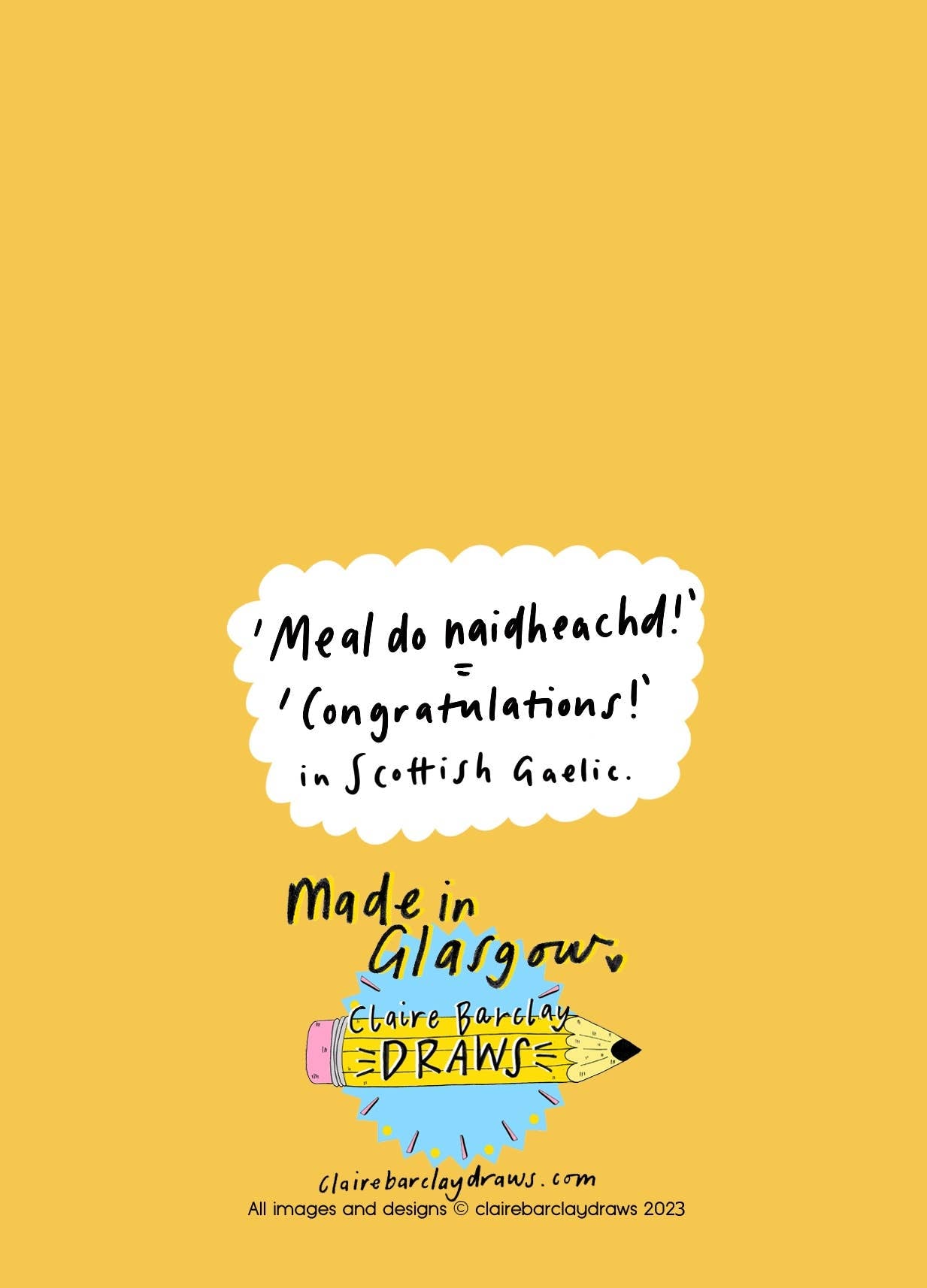 Meal do Naidheachd! (Congratulations in Gaelic) A6 Card