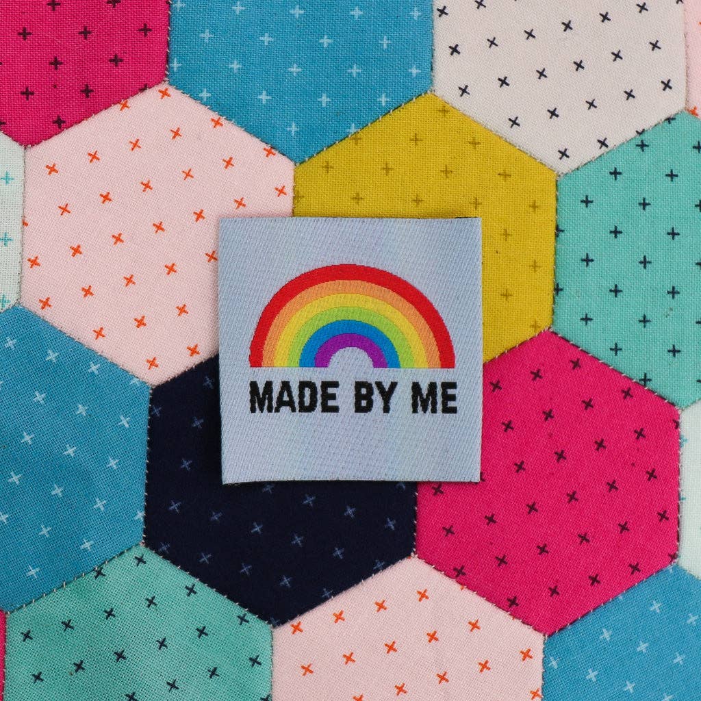 "Made By Me" Rainbow Clothing Label