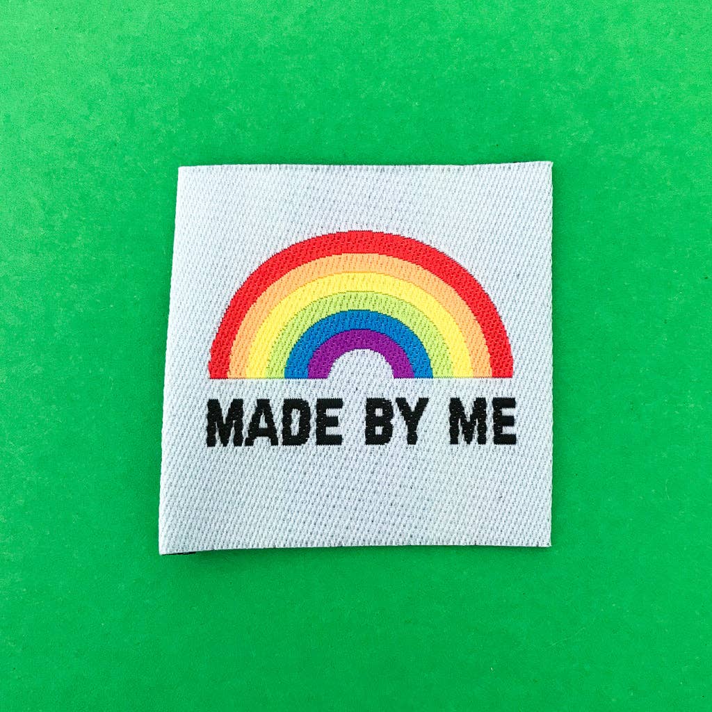 "Made By Me" Rainbow Clothing Label
