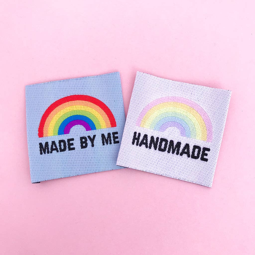"Made By Me" Rainbow Clothing Label