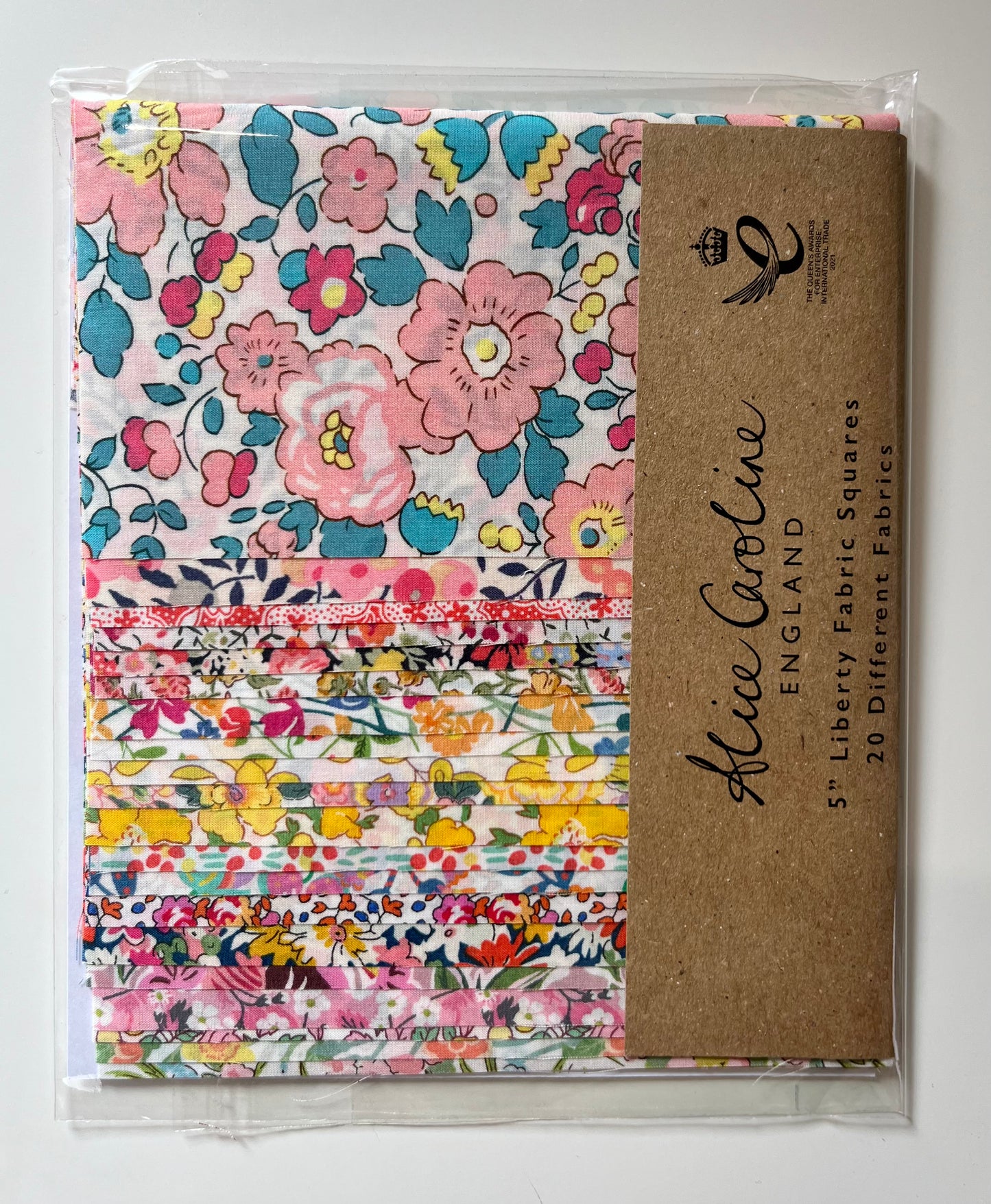 20 Liberty Fabric 5″ Pink Charm Squares