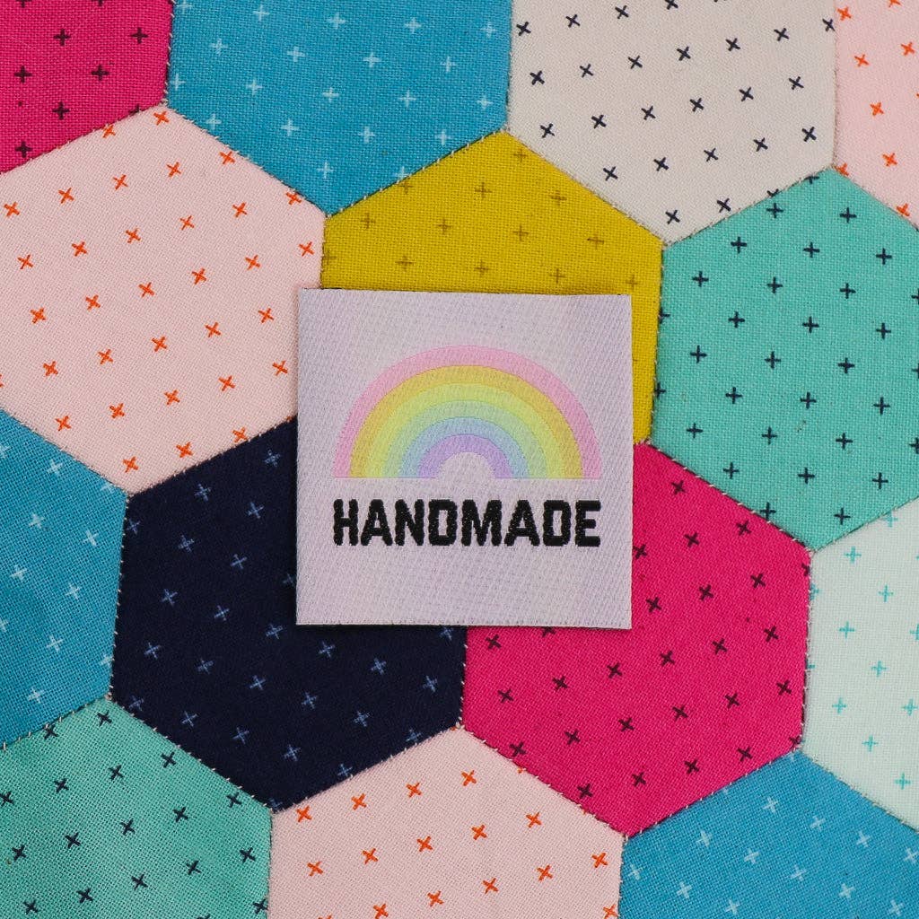 "Handmade" Rainbow Clothing Label