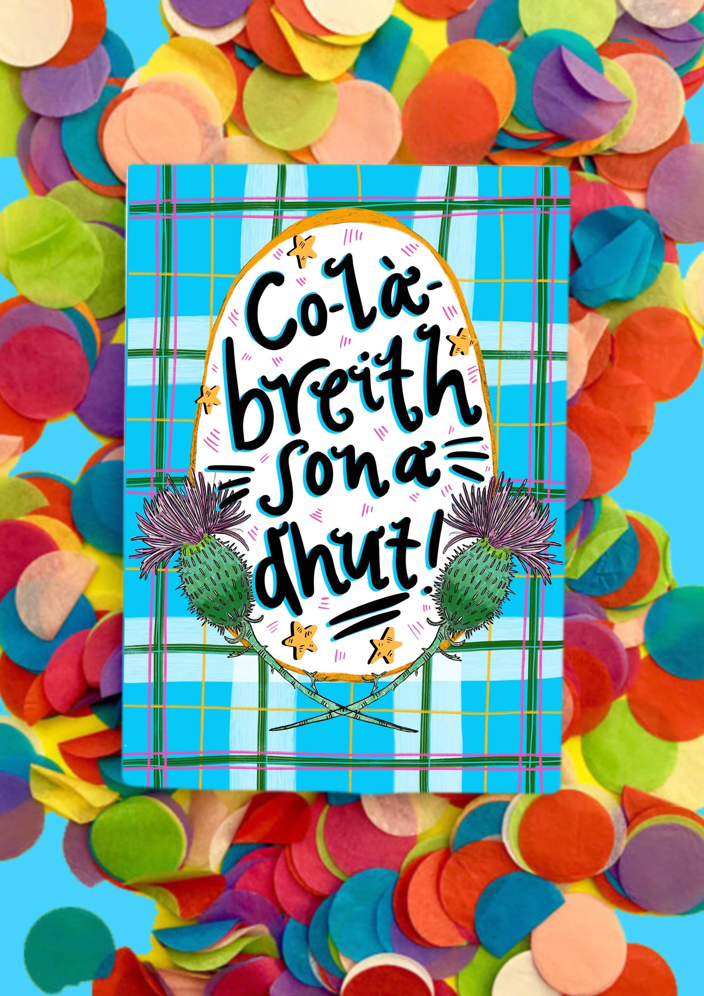 Scottish Gaelic Happy Birthday Card Co-la-breith sona dhut! 