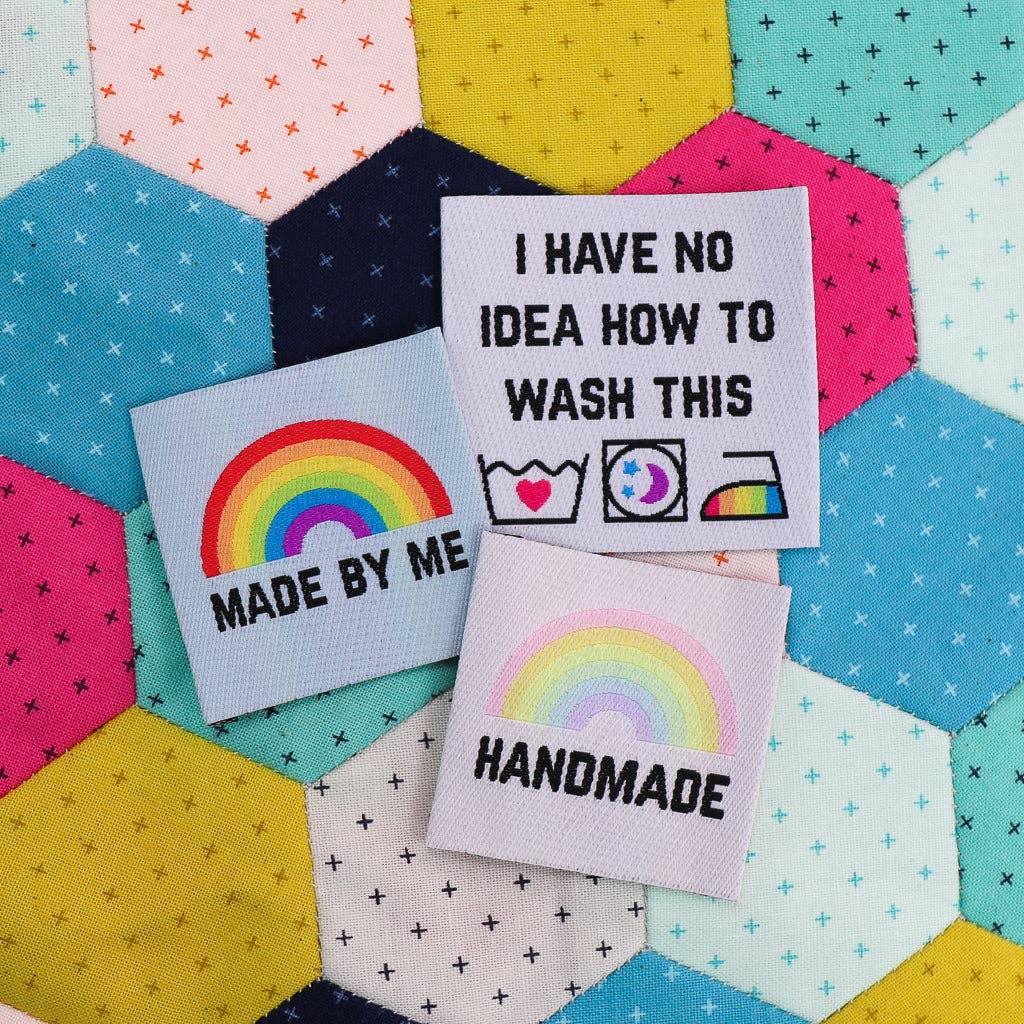 "Made By Me" Rainbow Clothing Label
