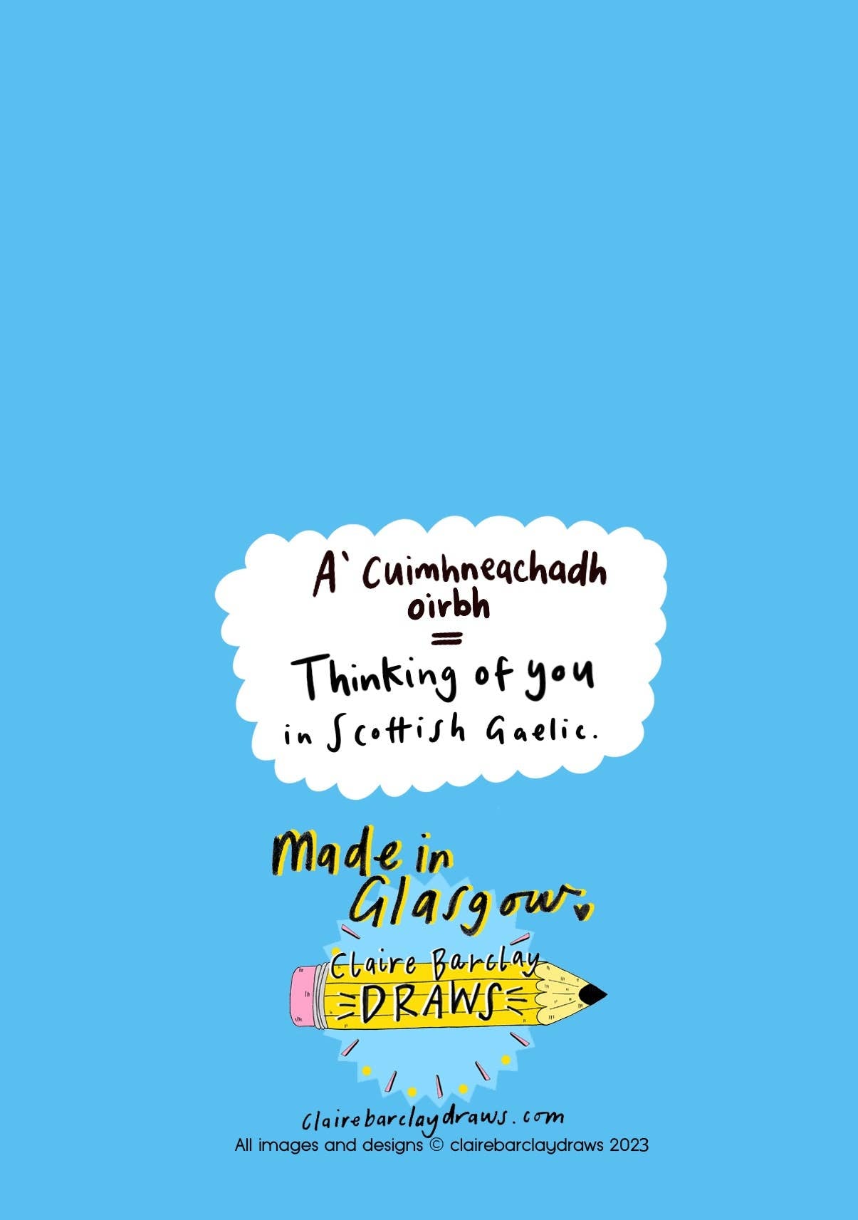 Gaelic Thinking  of You Card - A Cuimhneachadh Oirbh