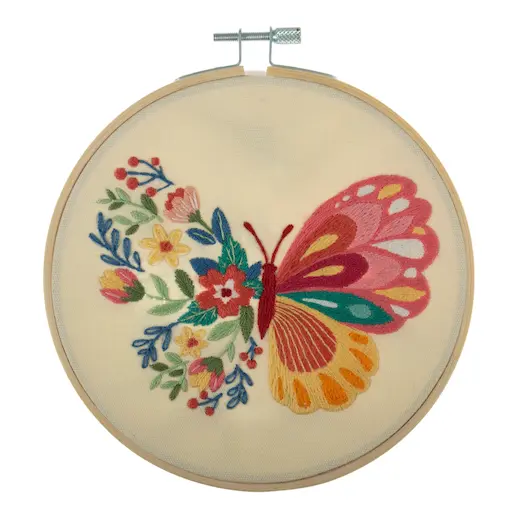 Trimits Embroidery Kit with Hoop - Butterfly