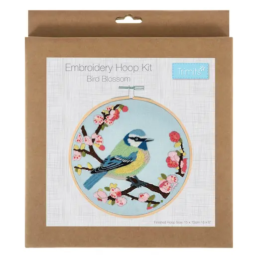 Trimits Embroidery Kit with Hoop - Bird Blossom